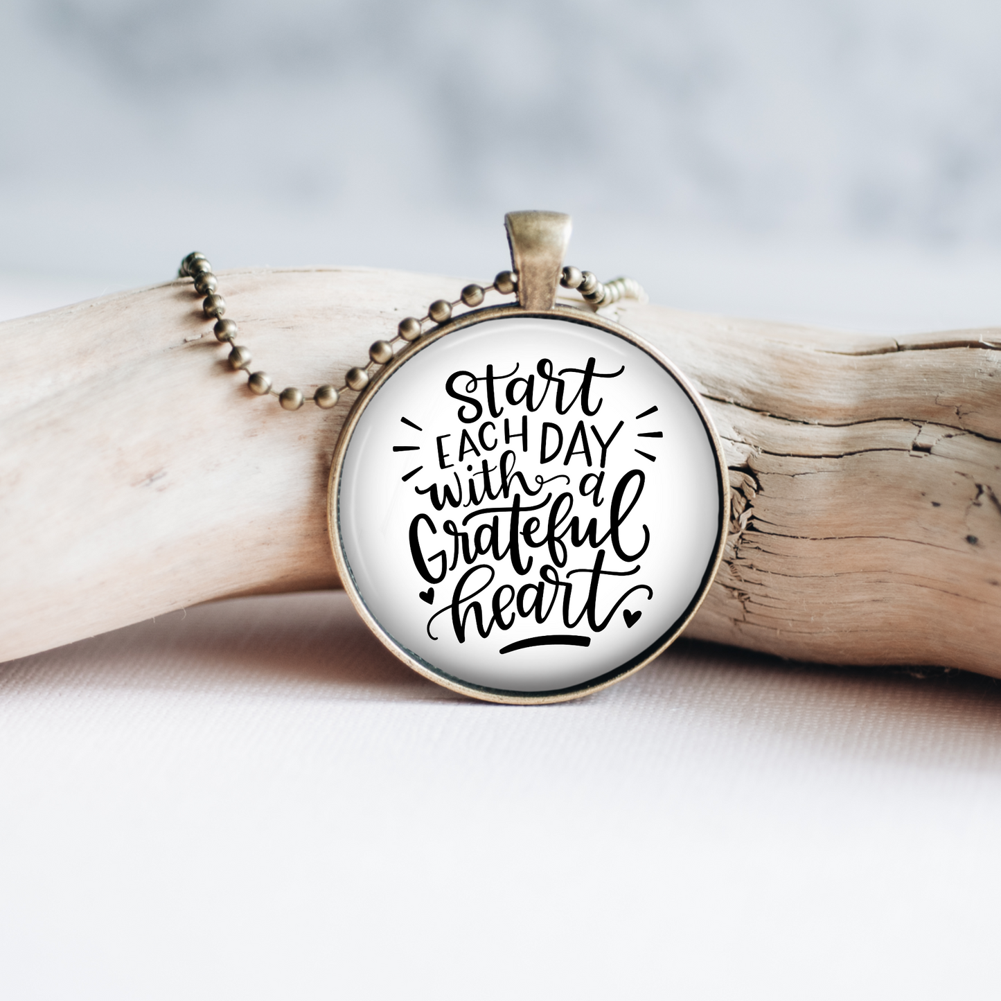Necklace | Start Each Day With a Grateful Heart