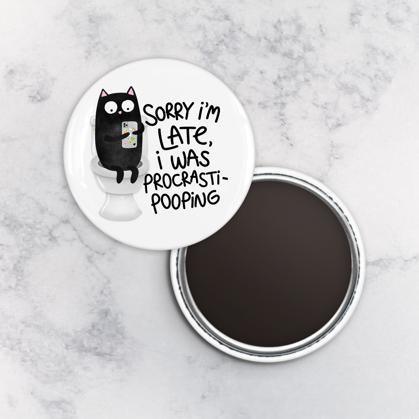Magnet | Sorry I'm Late, I Was Procrasti-Pooping