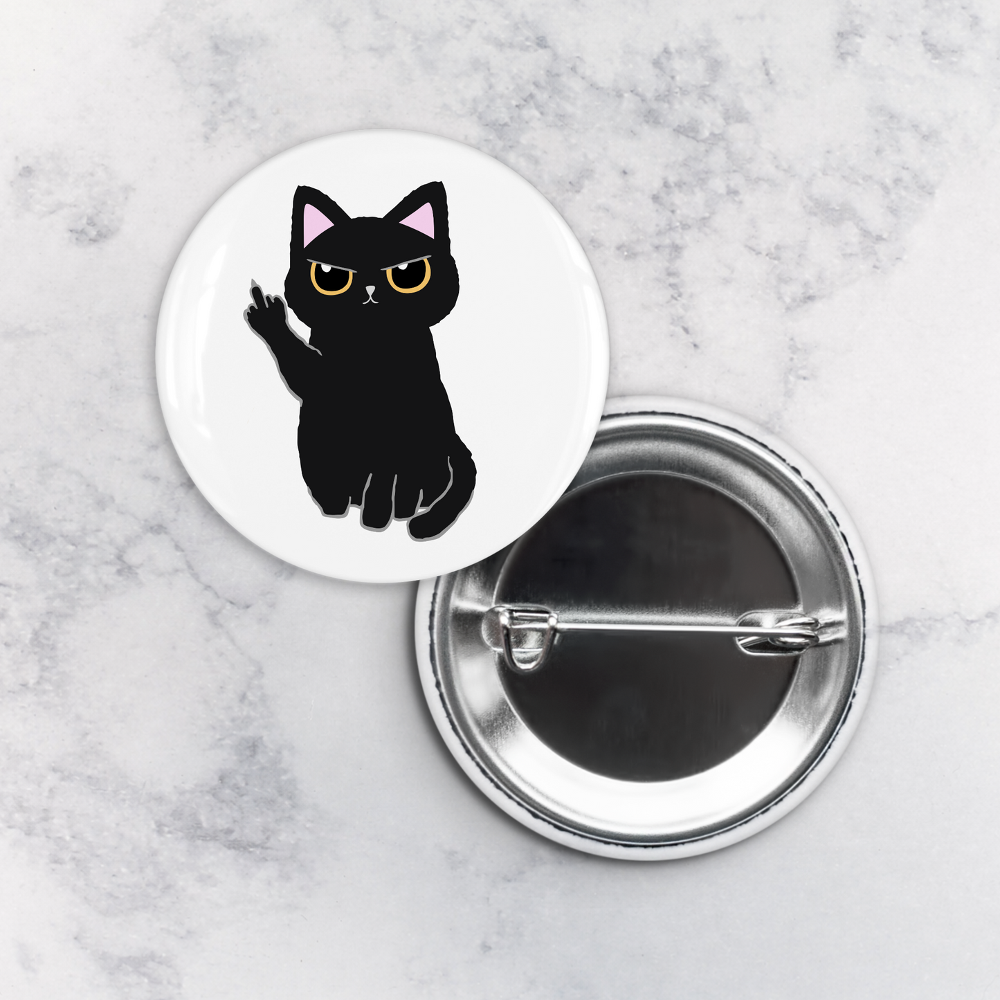 Pinback Button | Middle Finger Cat