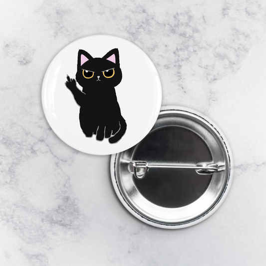 Pinback Button | Middle Finger Cat