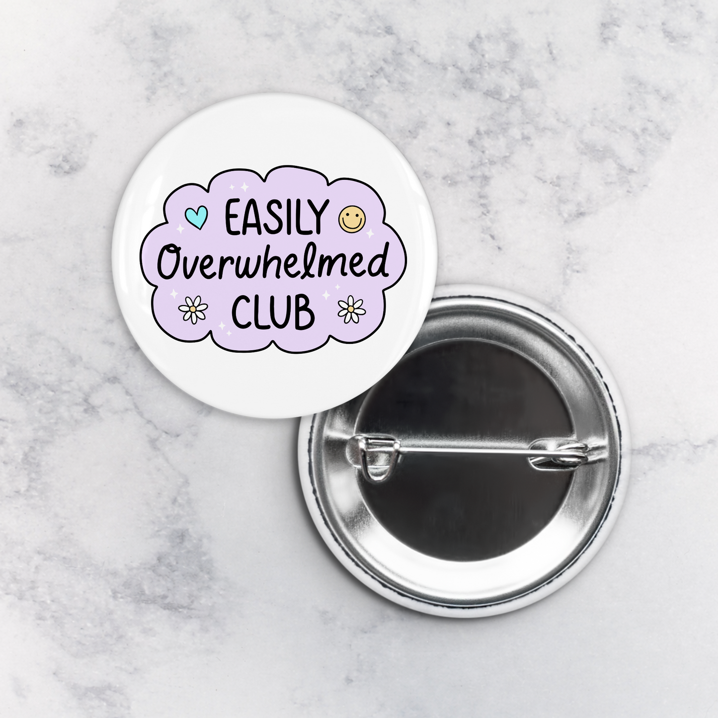 Pinback Button | Easily Overwhelmed Club